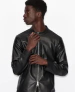 Armani Exchange Leather Jacket Sale