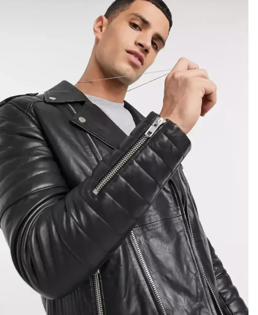 Barneys Black Leather Jacket