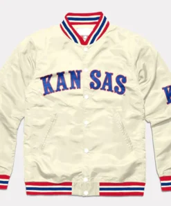 Circus Font Kansas Jayhawks Cream Jacket