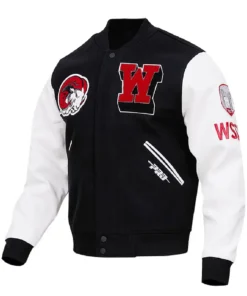 Classic Winston-Salem State Black and White Varsity Jacket