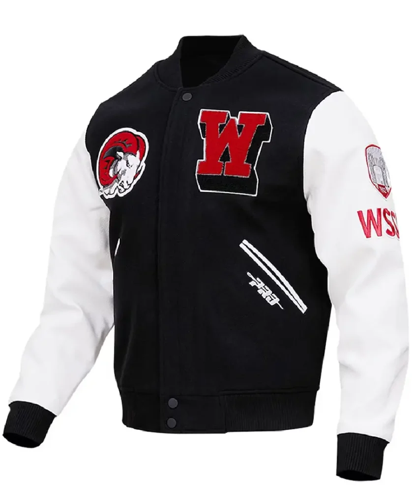 Classic Winston-Salem State Black and White Varsity Jacket