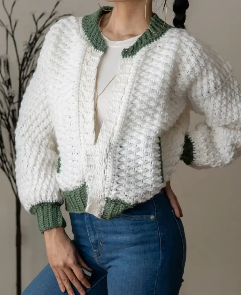 Crochet Bomber Jacket