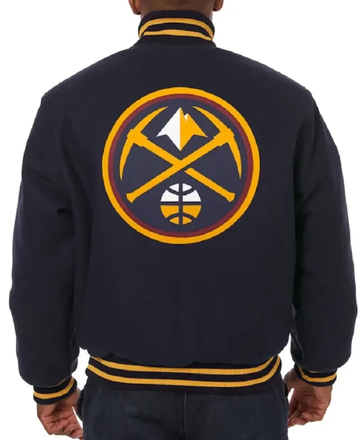 Denver Nuggets Navy Varsity Jacket