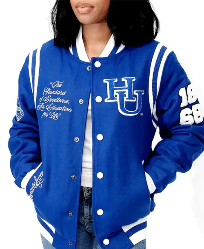 Hampton University Royal Varsity Wool Jacket