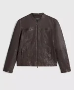 John Varvatos Brown Leather Jacket