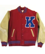 Kansas Jayhawks Red Letterman Jacket