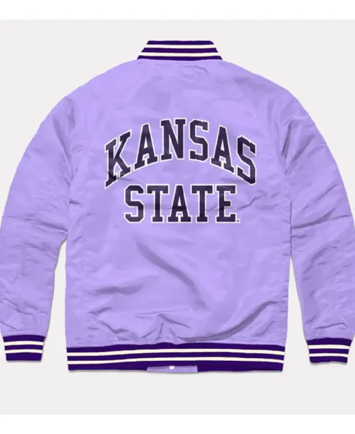 Kansas State Wildcats Lavender Varsity Satin Jacket Buy