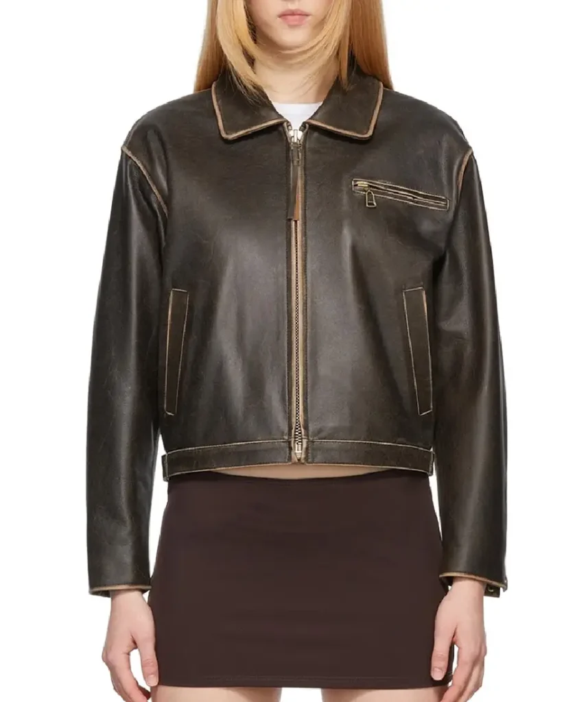Nitte Brown Classic Biker Leather Jacket