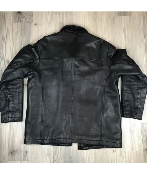 Perry Ellis Black Leather Jacket