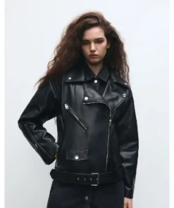 Pull And Bear Leather Jacket