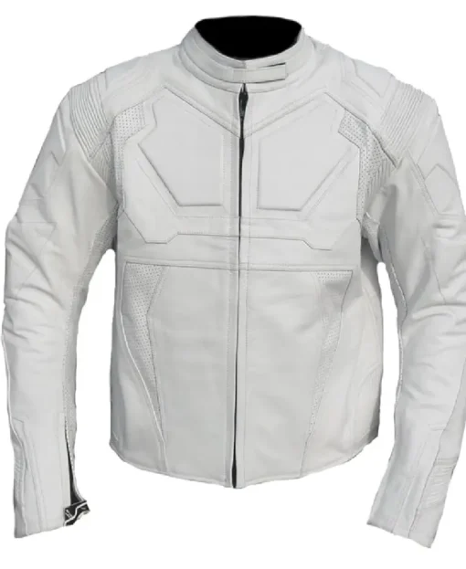 White Motorcycle Jacket With Armor