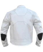 White Motorcycle Jacket With Armor Men