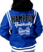 Women Hampton University Royal Varsity Wool Jacket