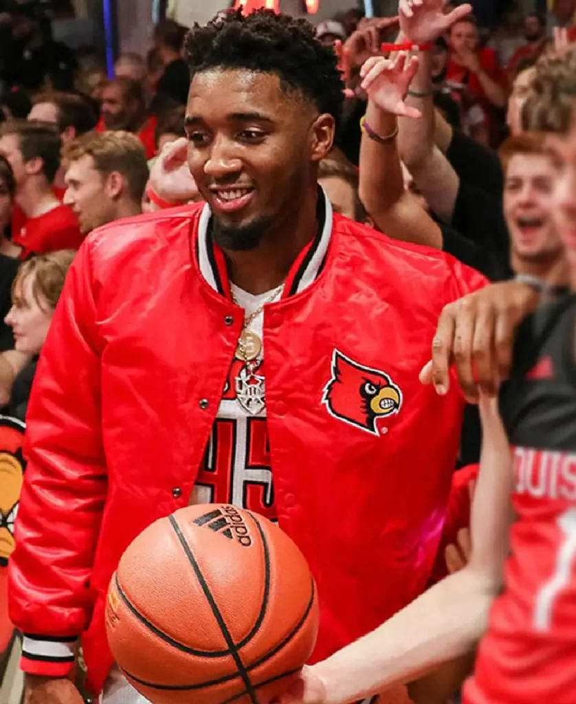 Donovan Mitchell Louisville Cardinals Red Bomber Jacket