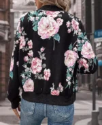 Floral Bomber Jacket Women