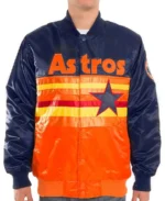 Navy and Orange Houston Astros Satin Jacket