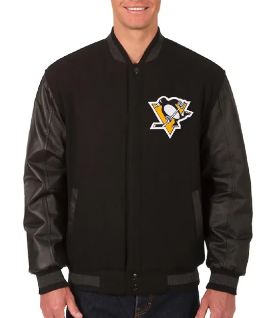 Pittsburgh Penguins Varsity Black Jacket