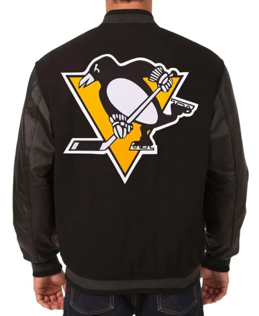 Pittsburgh Penguins Varsity Black Jacket Men