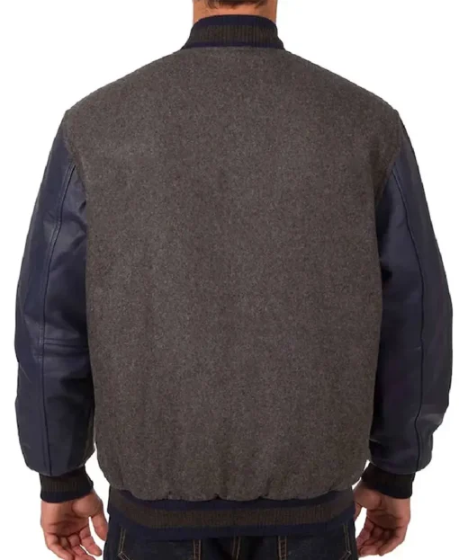 Tampa Bay Rays Charcoal and Navy Wool Varsity Jacket Sale