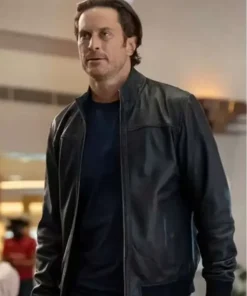 The-Cleaning-Lady-Garrett-Black-Bomber-Leather-Jacket