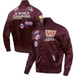 Banner Washington Commanders Championship Satin Varsity Jacket