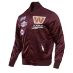 Banner Washington Commanders Championship Satin Varsity Jacket Buy