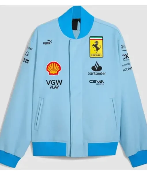 Ferrari Blue Miami Grand Prix Bomber jacket