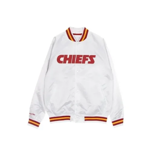 Kansas City Chiefs Satin White Jacket