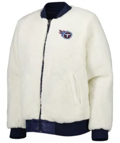 Michael Tennessee Titans White Sherpa Jacket