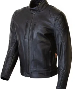 Perforated Leather Motorcycle Jacket