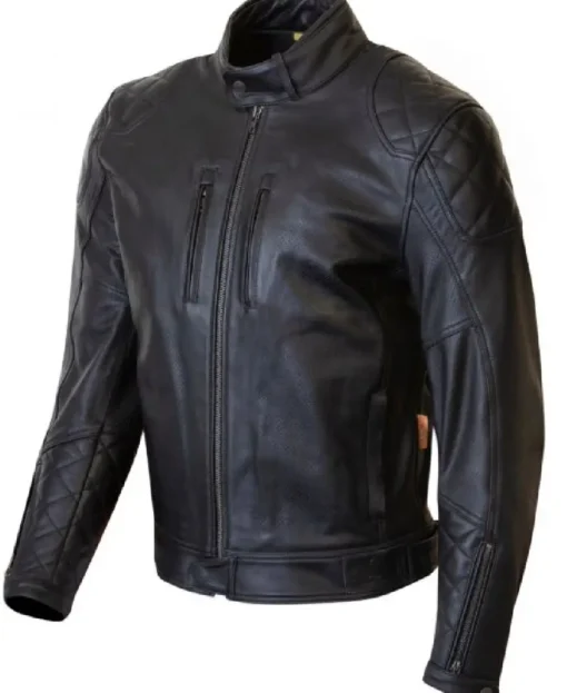 Perforated Leather Motorcycle Jacket