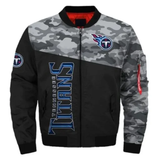 Tennessee Titans Camo Bomber Jacket