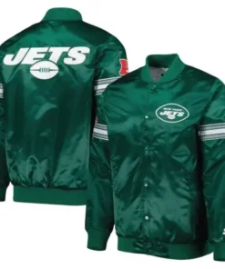 Hood-New-York-Jets-Green-Satin-Varsity-Jacket