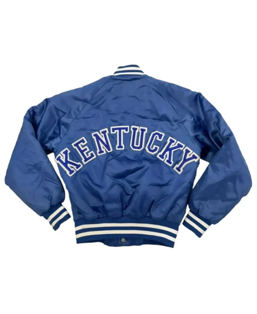 90’s Kentucky Wildcats Blue Bomber Jacket back