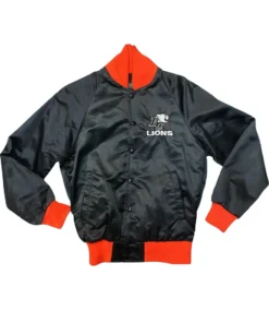 BC Lions Bomber Black Satin Jacket