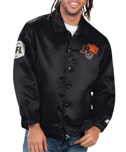 BC Lions Option Route Black Coaches Jacket front