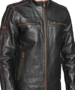 Black Rivet Leather Jacket front