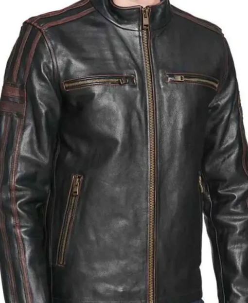 Black Rivet Leather Jacket front