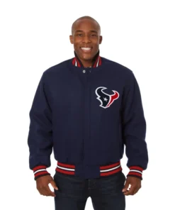 Corcoran-Houston-Texans-Wool-Varsity-Jacket