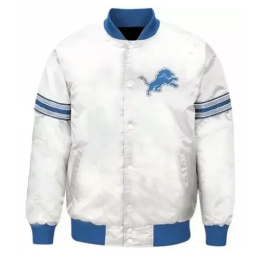 Detroit-Lions-Satin-White-Jacket