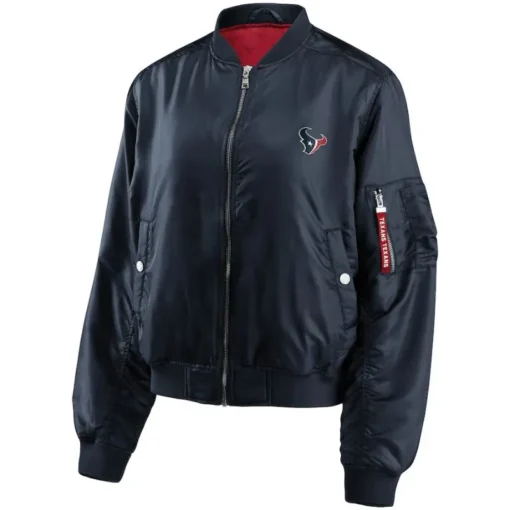 Frederick-L-Houston-Texans-Blue-Zip-Bomber-Jacket