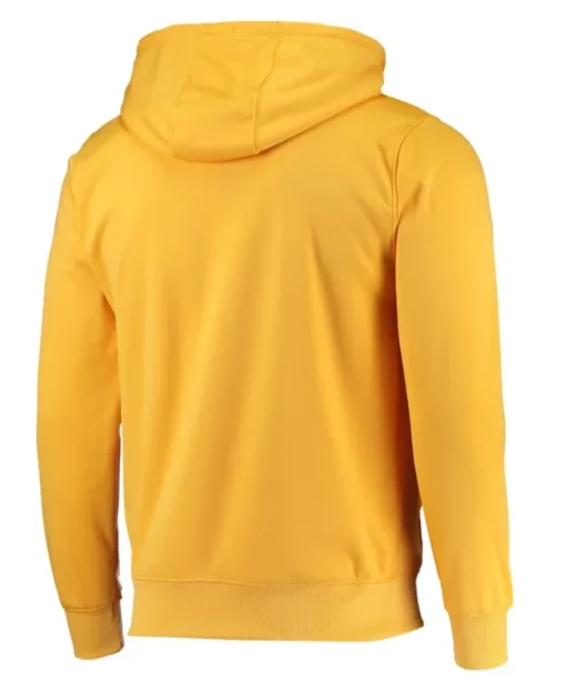 John G Minnesota Vikings Yellow Fleece Zip Hoodie back