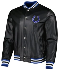 Kincaid-Indianapolis-Colts-Black-Satin-Varsity-Jacket