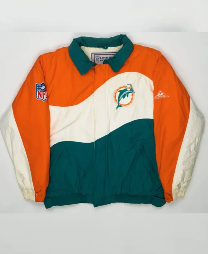 Klein Miami Dolphins Vintage 90s Color block Jacket front