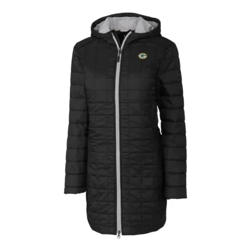 Kurtz-Green-Bay-Packers-Black-Puffer-Coat