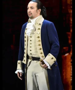 Lin-Manuel Miranda Alexander Hamilton Wool Cosplay Blue Coat