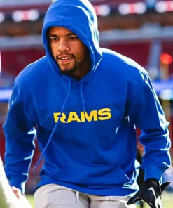 Los-Angeles-Rams-Sideline-Blue-Hoodie