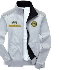 Macarthur-Green-Bay-Packers-Grey-Bomber-Zip-Jacket