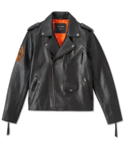 Men's Burning Eagle Leather Jacket front