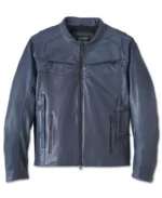 Men's Capitol Triple Vent System 2.0 Leather Jacket - Ombre Blue front